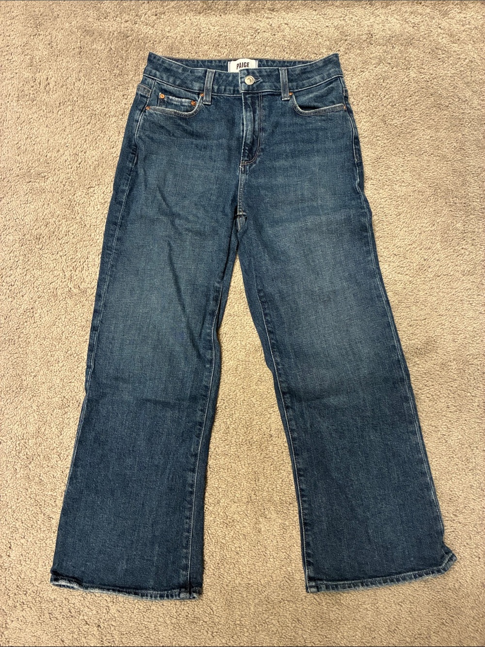 PAIGE Leenah Ankle Wide Leg Jeans Petite